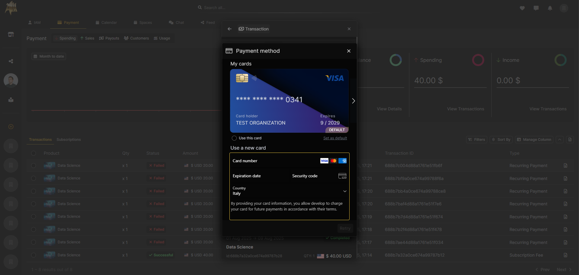 Retry Payment Example Image
